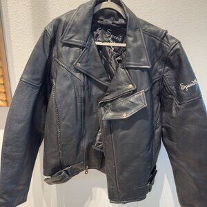 Vintage (1990) Black Leather Biker Jacket